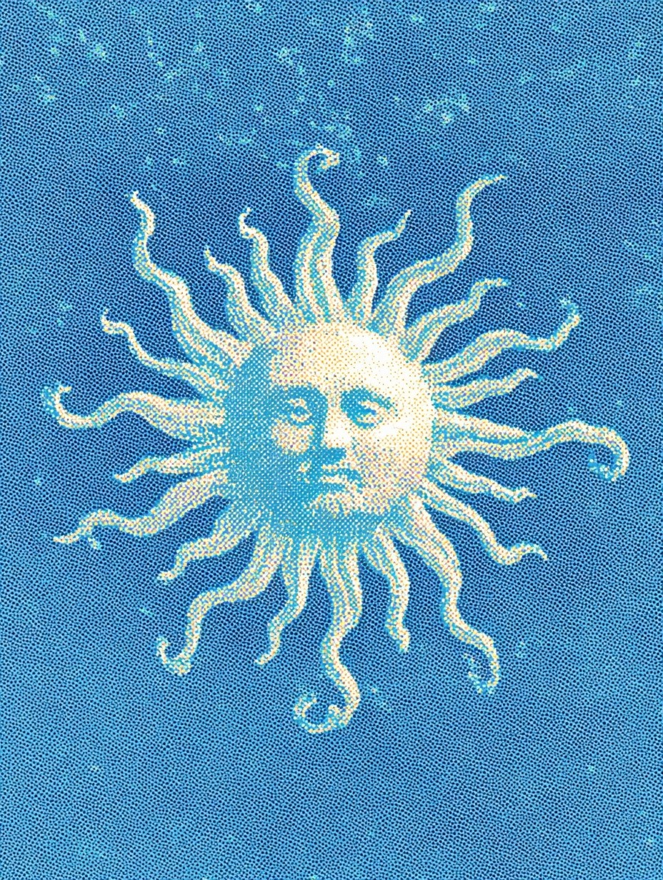 Sun Illustration Poster. poster detail