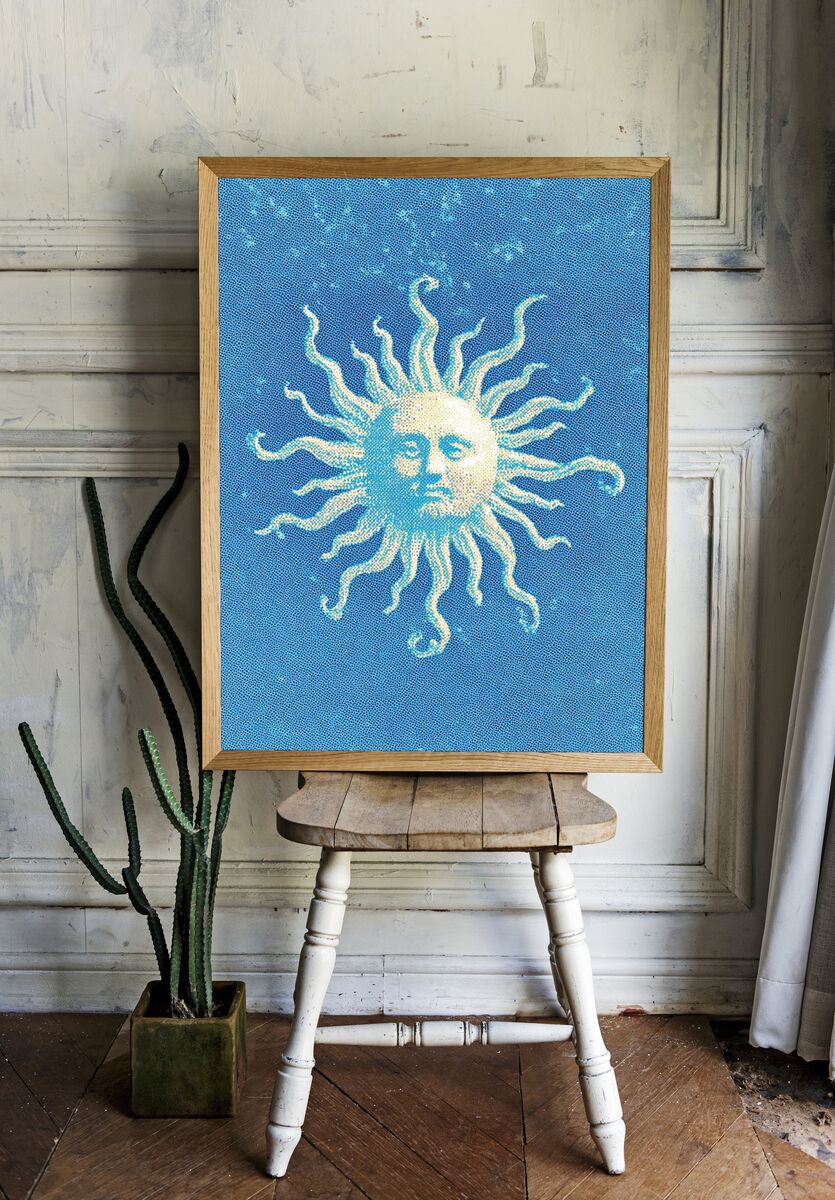 Sun Illustration Poster. — room view 1
