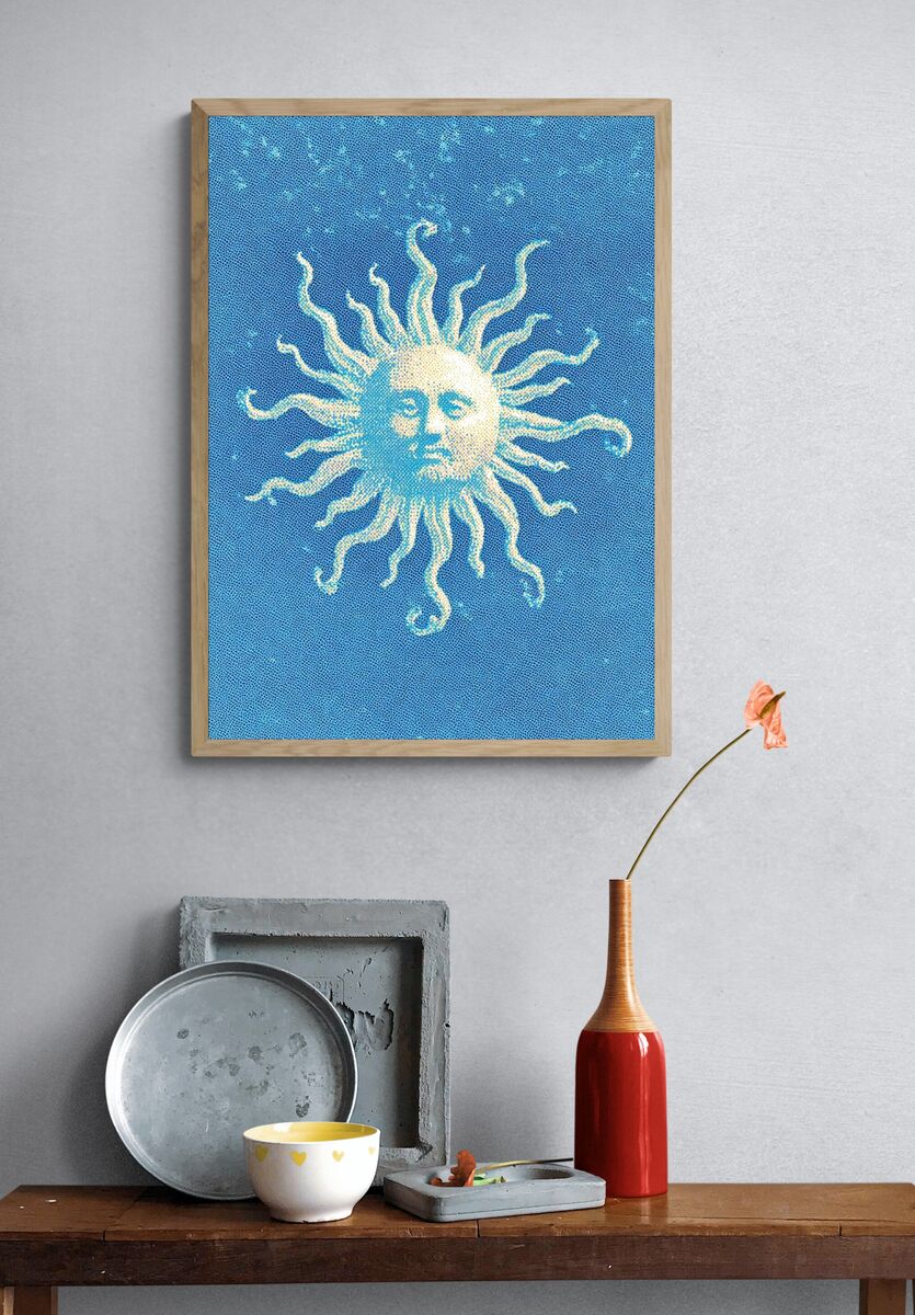 Sun Illustration Poster. — room view 3