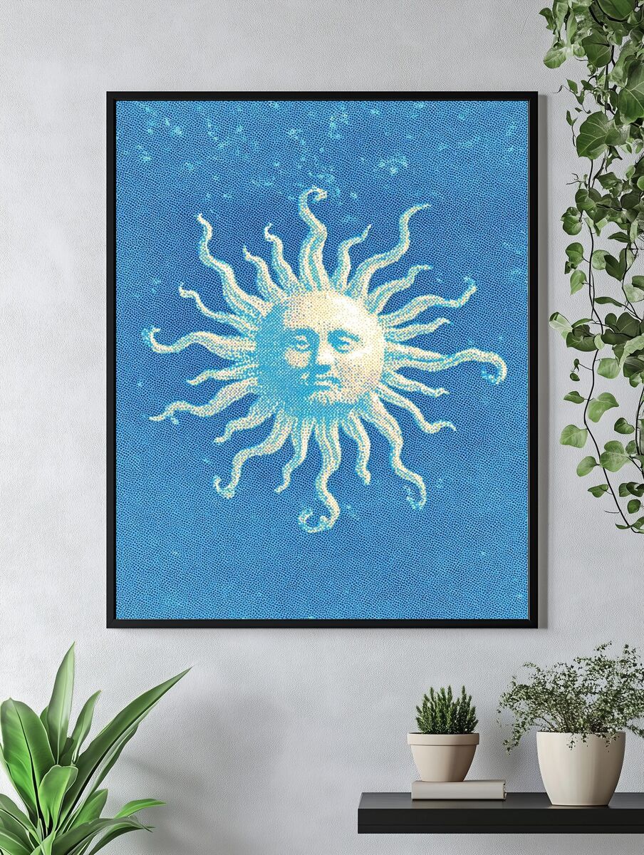 Sun Illustration Poster. — room view 4