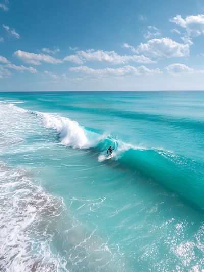 Turquoise Surf Break Photography Poster. poster