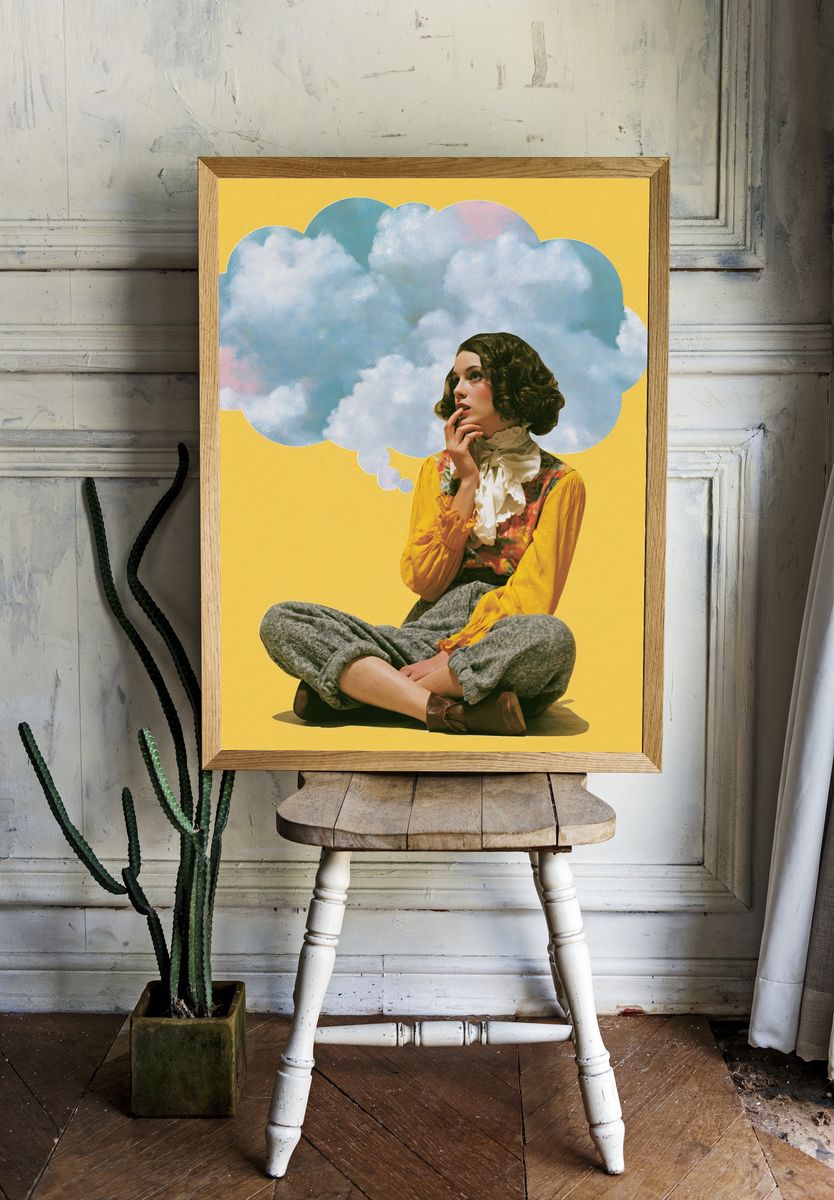 Dreamy Thought Bubble Print. room preview