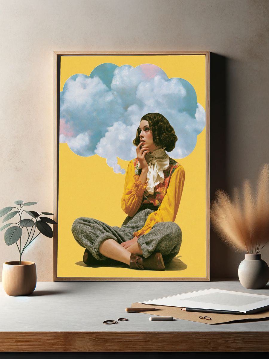 Dreamy Thought Bubble Print. — room view 2