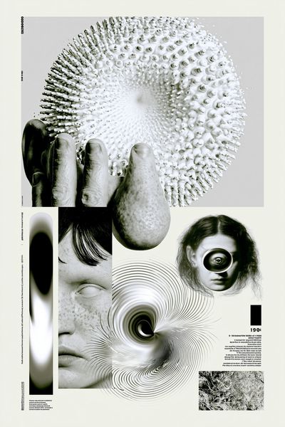 Surreal Monochrome Collage Poster.