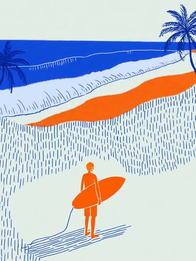 Surfer at the Beach
