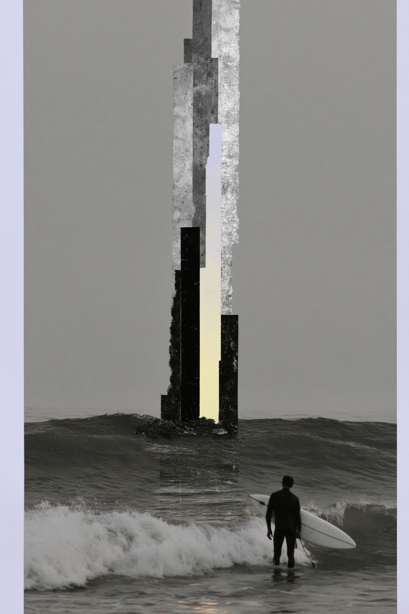 Surfer at Sea — Surreal Photography Print. poster — photography art
