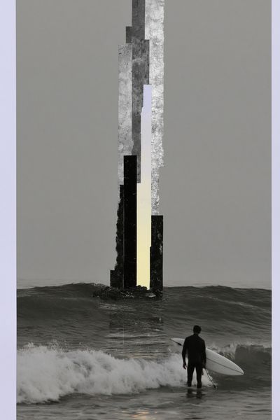 Surfer at Sea — Surreal Photography Print.