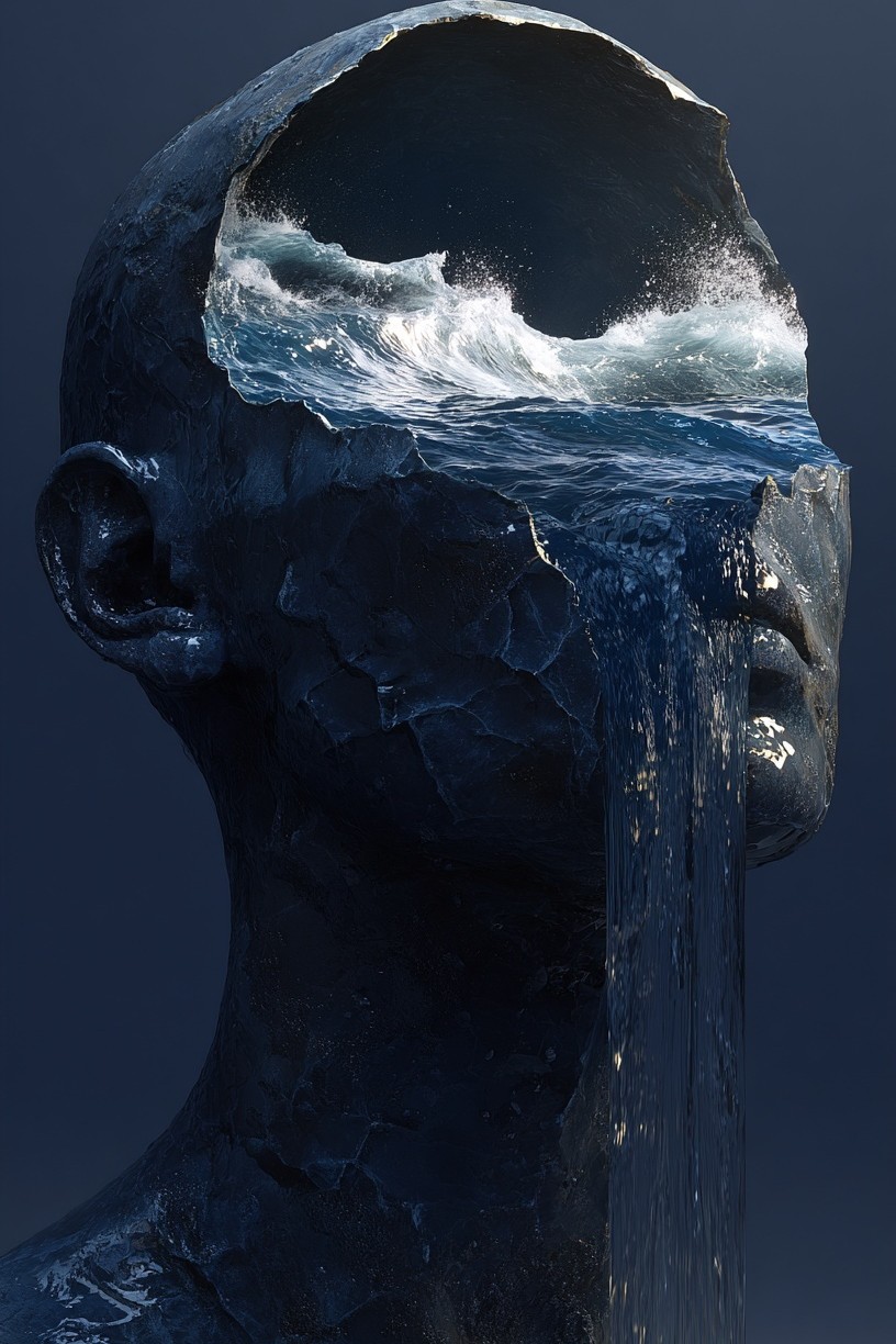 Ocean Waves — Surrealism Print. poster detail