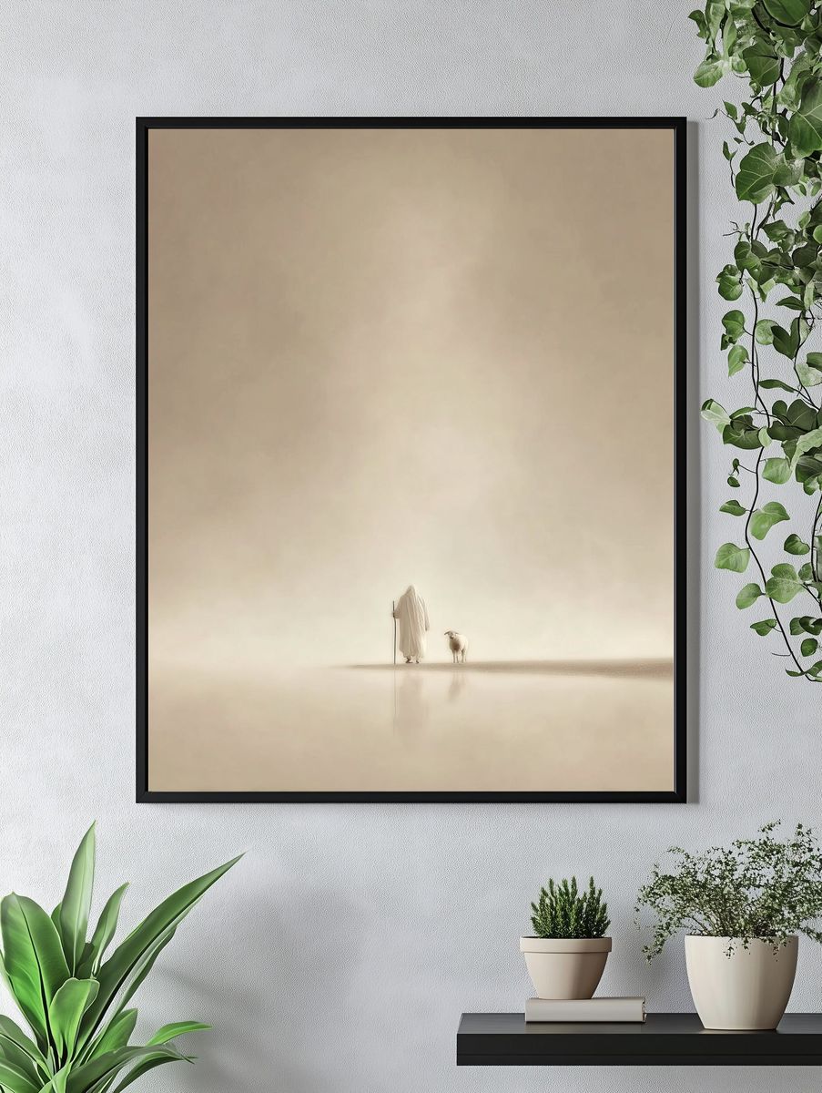 Desert Shepherd Surrealism Print. — room view 4