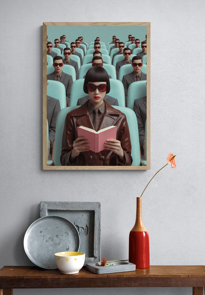 Seated Audience — Surrealist Print. — room view 3