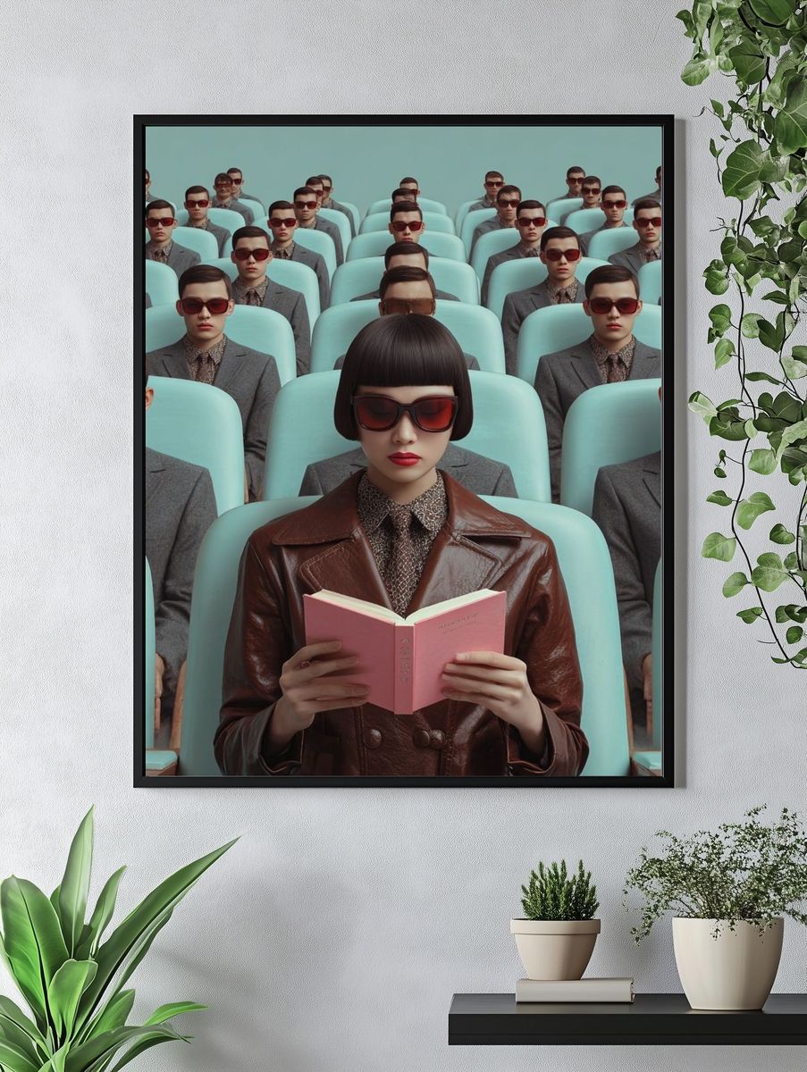 Seated Audience — Surrealist Print. — room view 4