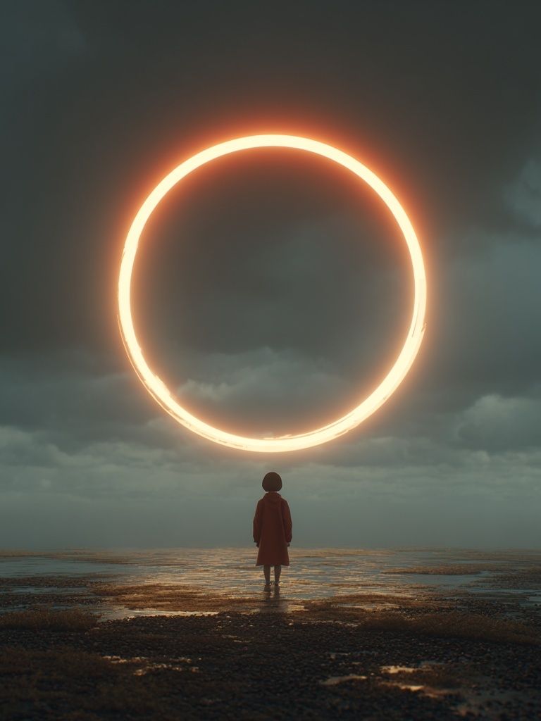 Eclipse Horizon Surrealism Poster. poster detail