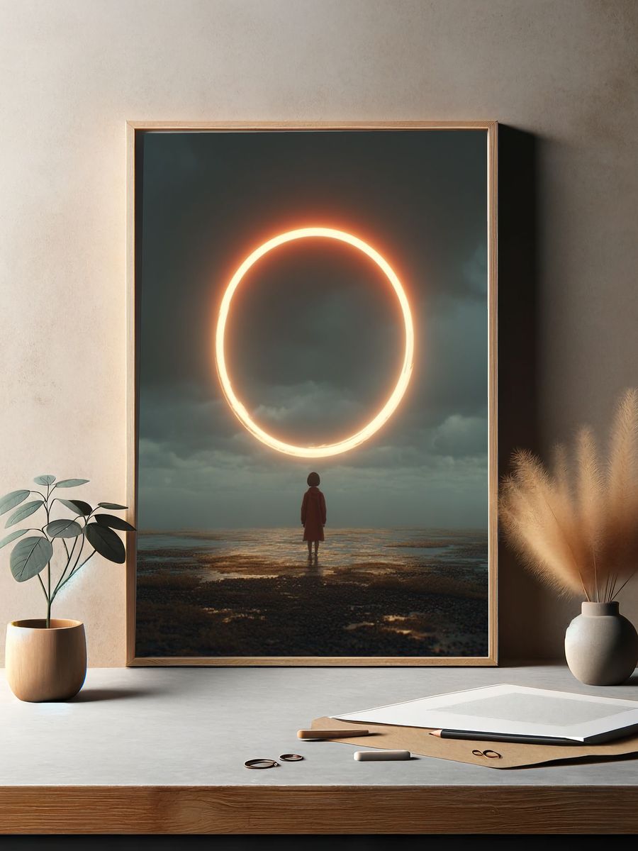 Eclipse Horizon Surrealism Poster. — room view 2