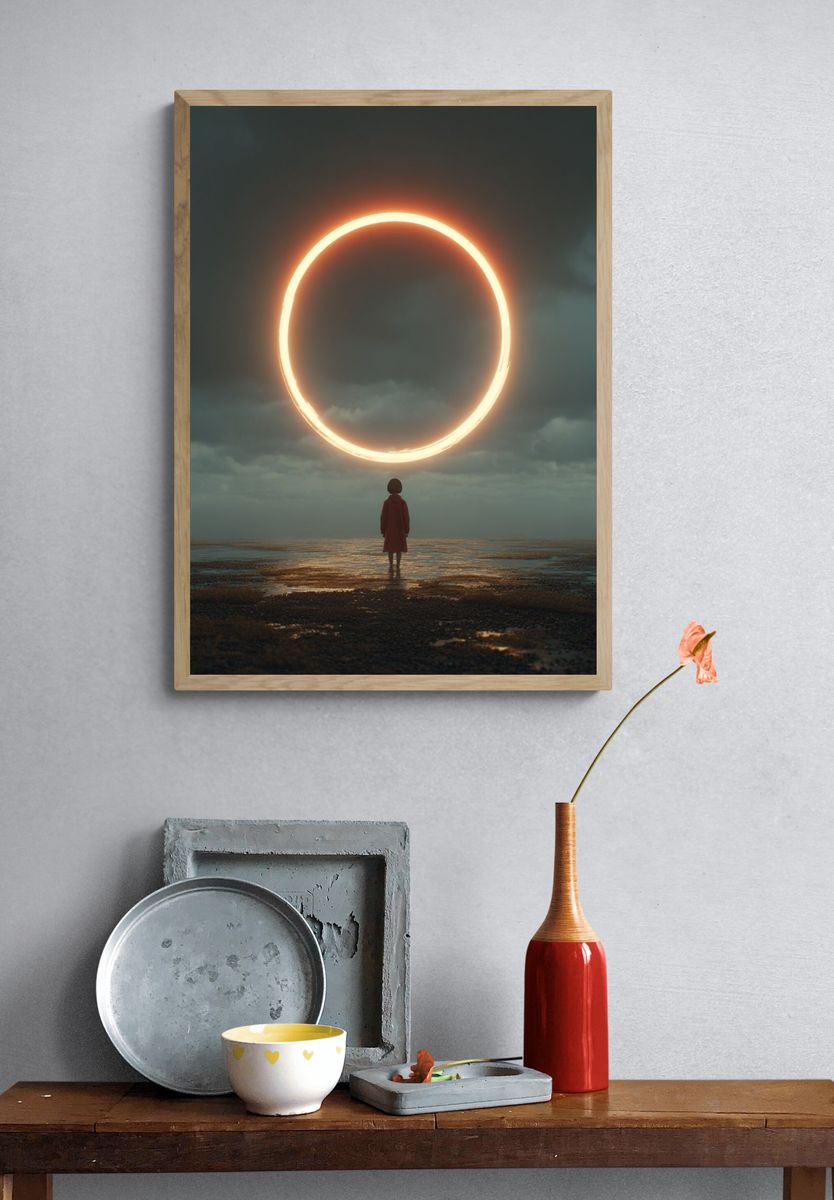 Eclipse Horizon Surrealism Poster. — room view 3