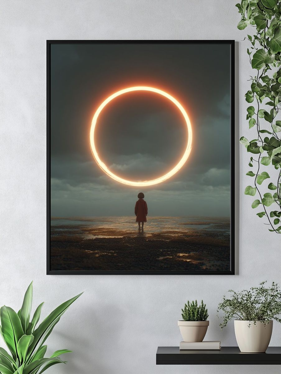 Eclipse Horizon Surrealism Poster. — room view 4