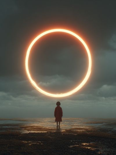 Eclipse Horizon Surrealism Poster. poster