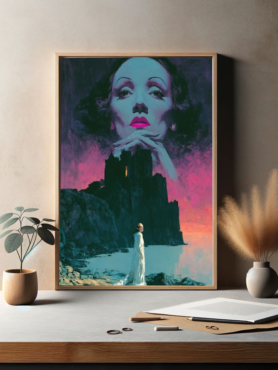 Surreal Cliffside Portrait Print. — room view 2