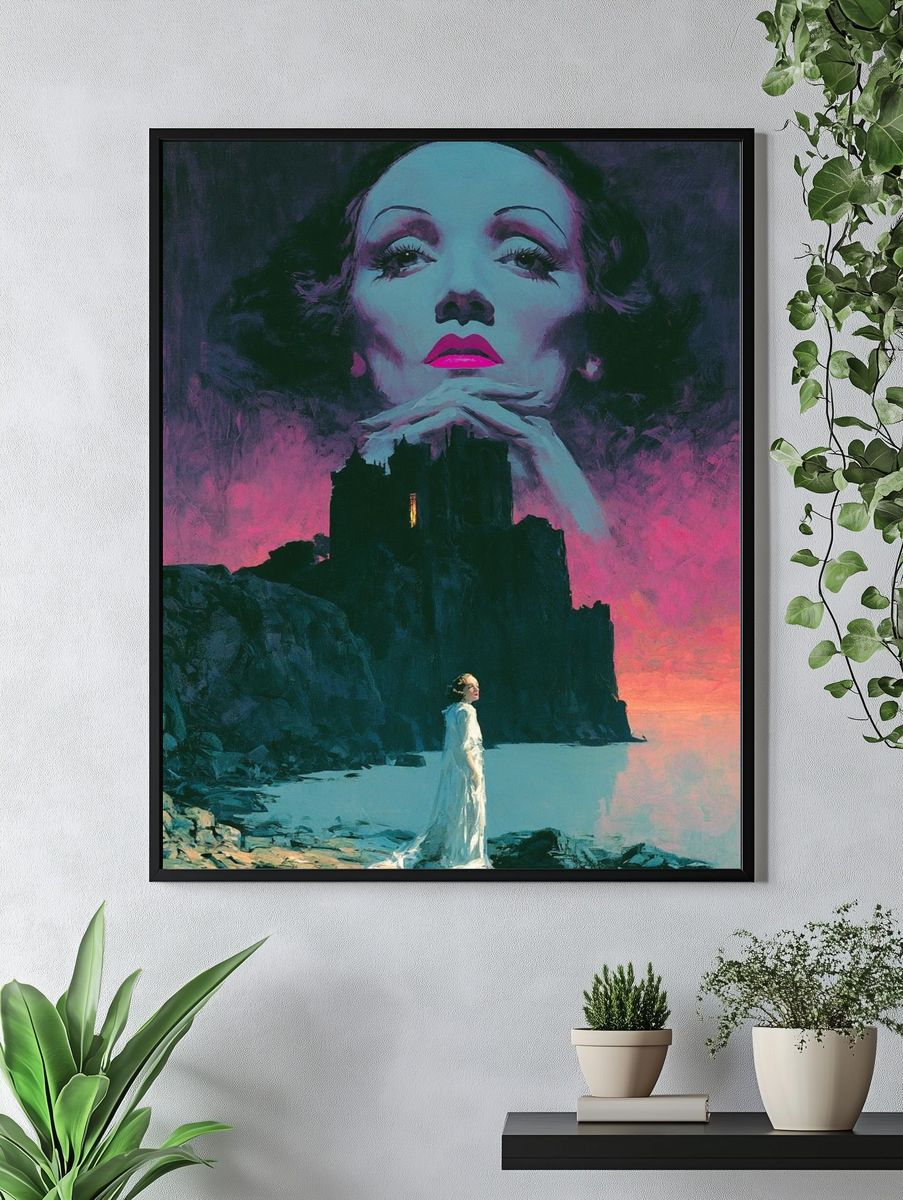 Surreal Cliffside Portrait Print. — room view 4