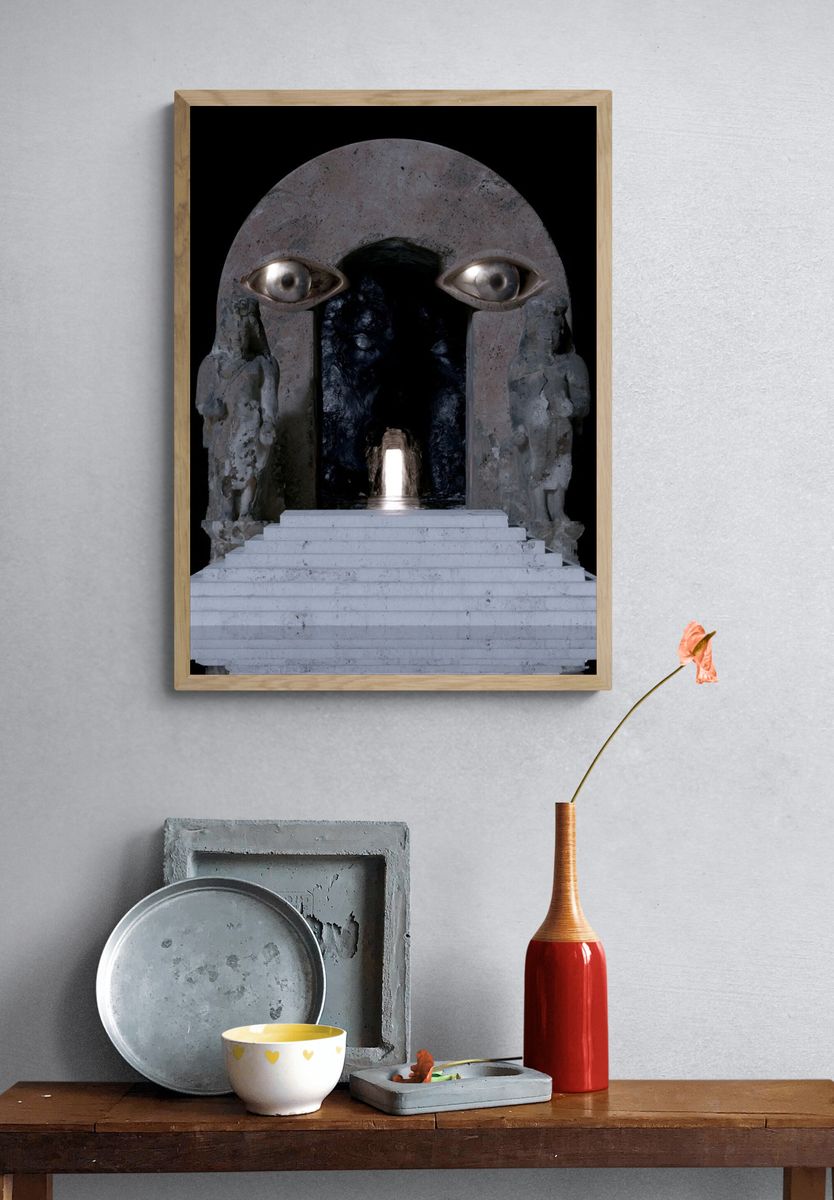Surreal Stone Portal Print. — room view 3