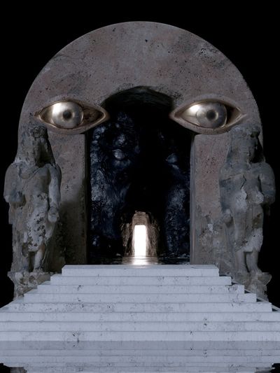 Surreal Stone Portal Print.