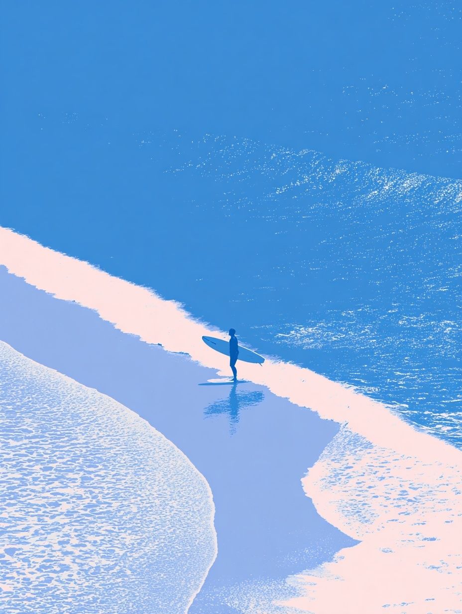 Surfer by the Shore Photography Poster. poster — photography art