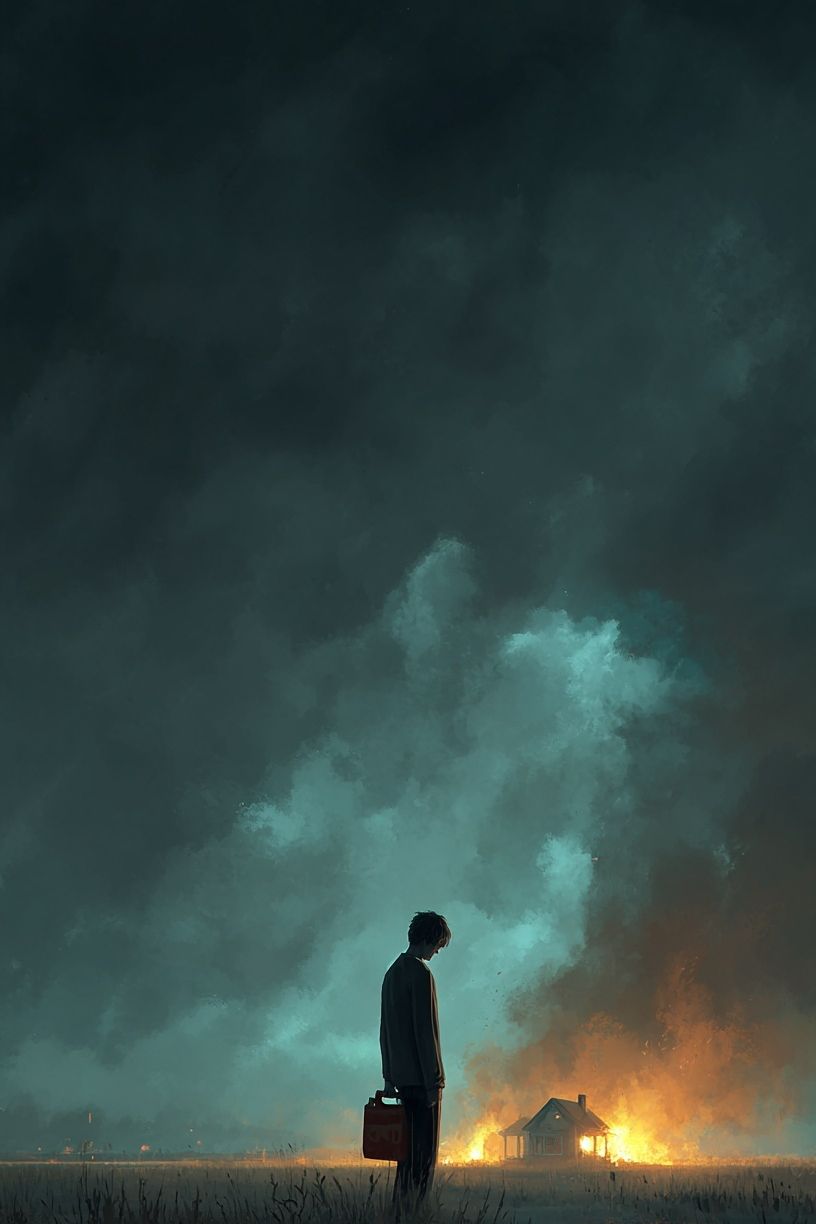 Mysterious Figure — Surrealism Print. poster — fine-art art