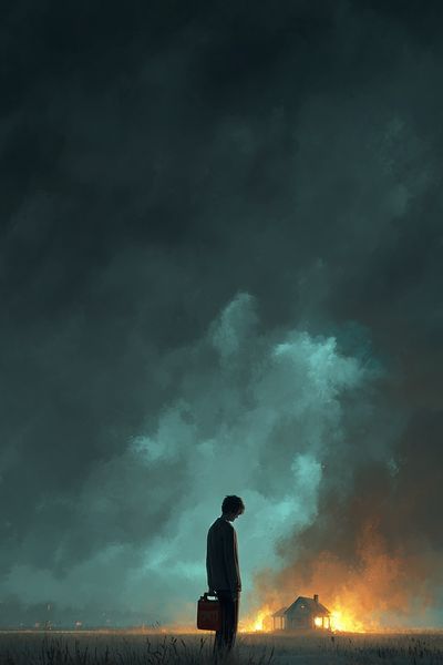 Mysterious Figure — Surrealism Print. poster