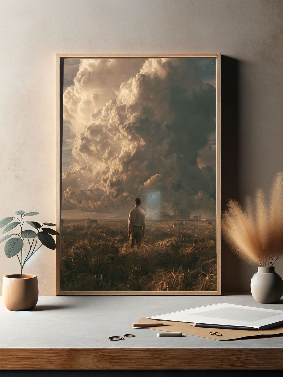 Surreal Storm Horizon Print. — room view 2