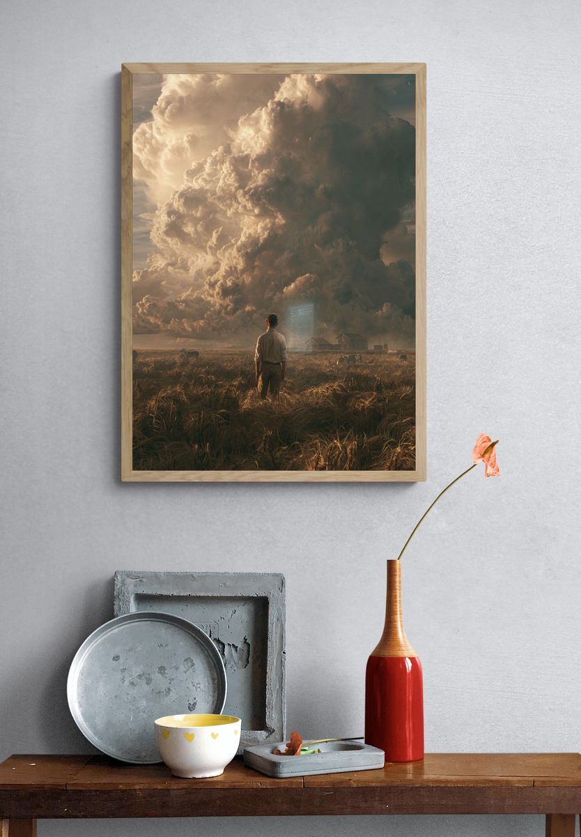 Surreal Storm Horizon Print. — room view 3