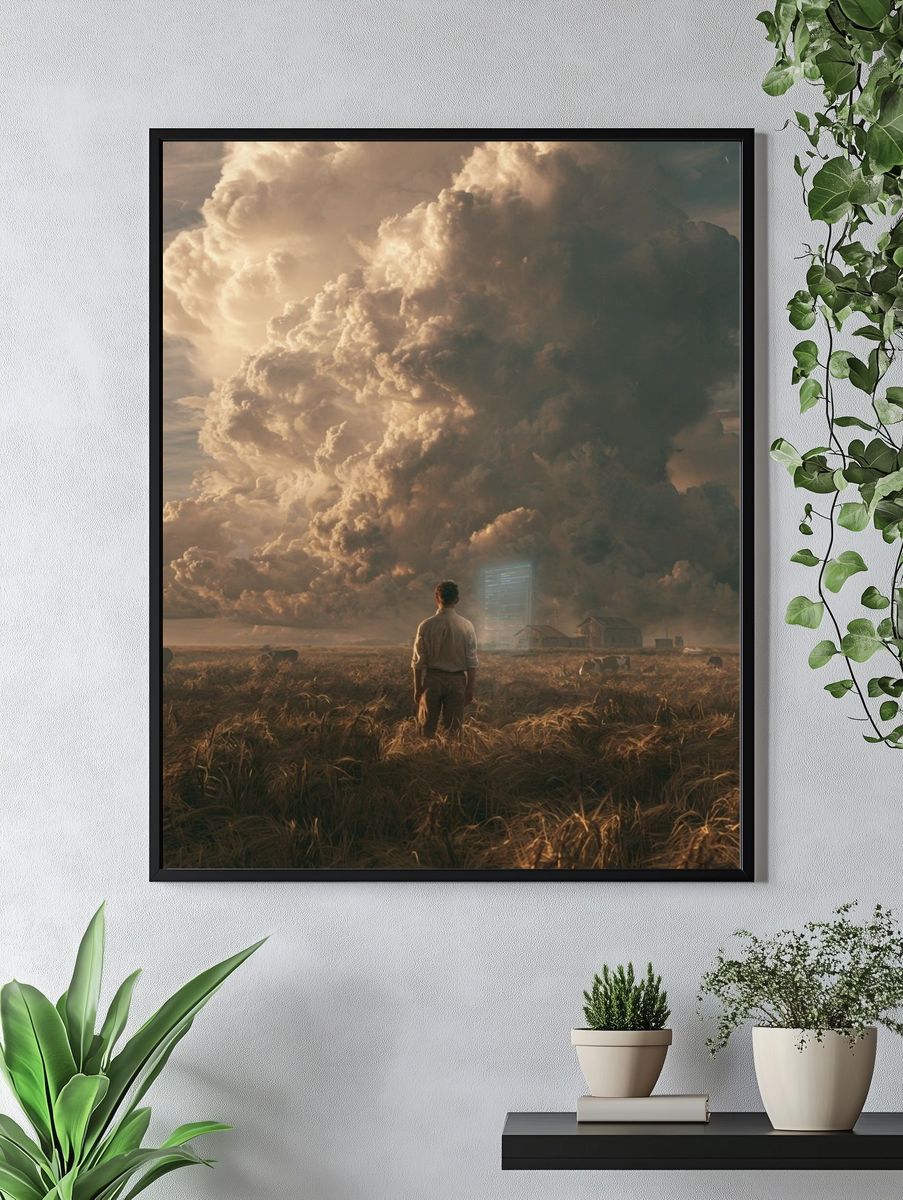 Surreal Storm Horizon Print. — room view 4