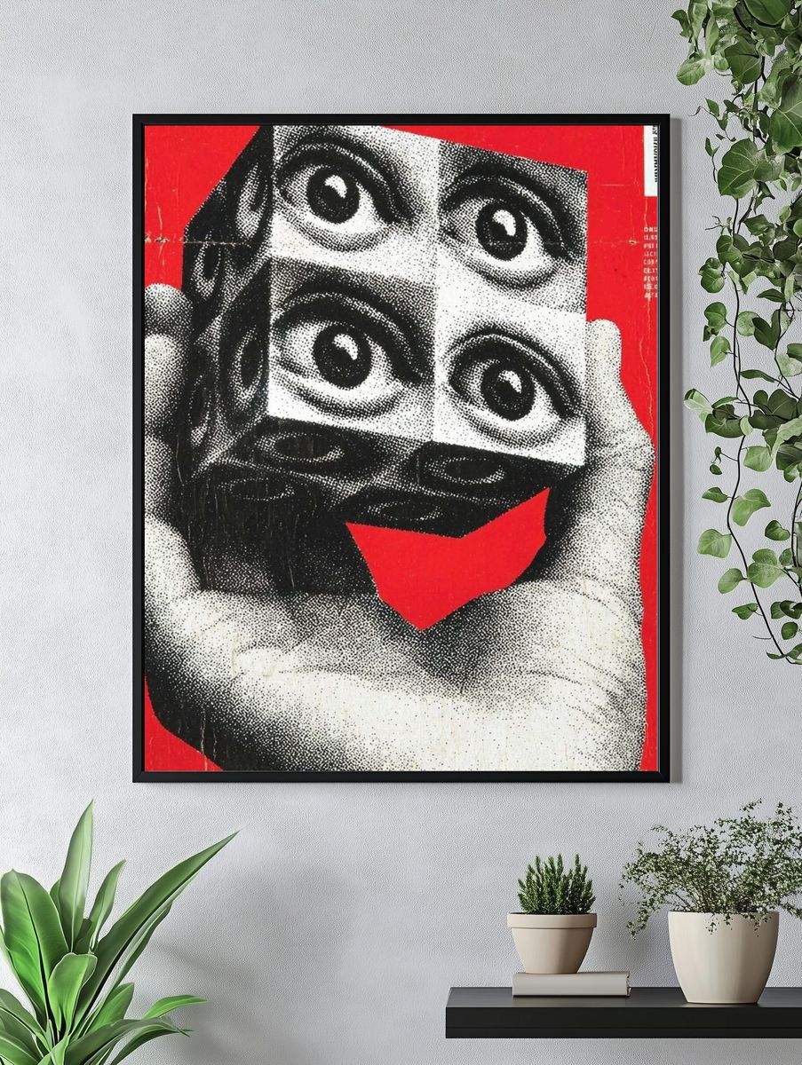 Surreal Eyes Collage Poster. — room view 4