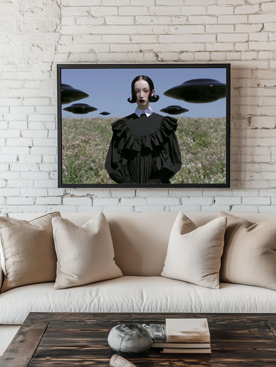 Surreal Fashion Portrait Print. room preview