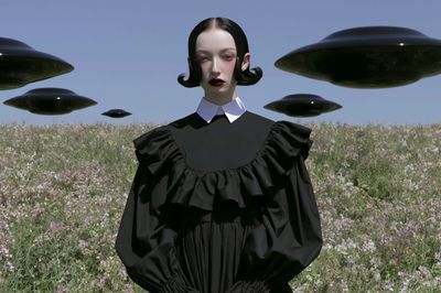 Surreal Fashion Portrait Print. poster