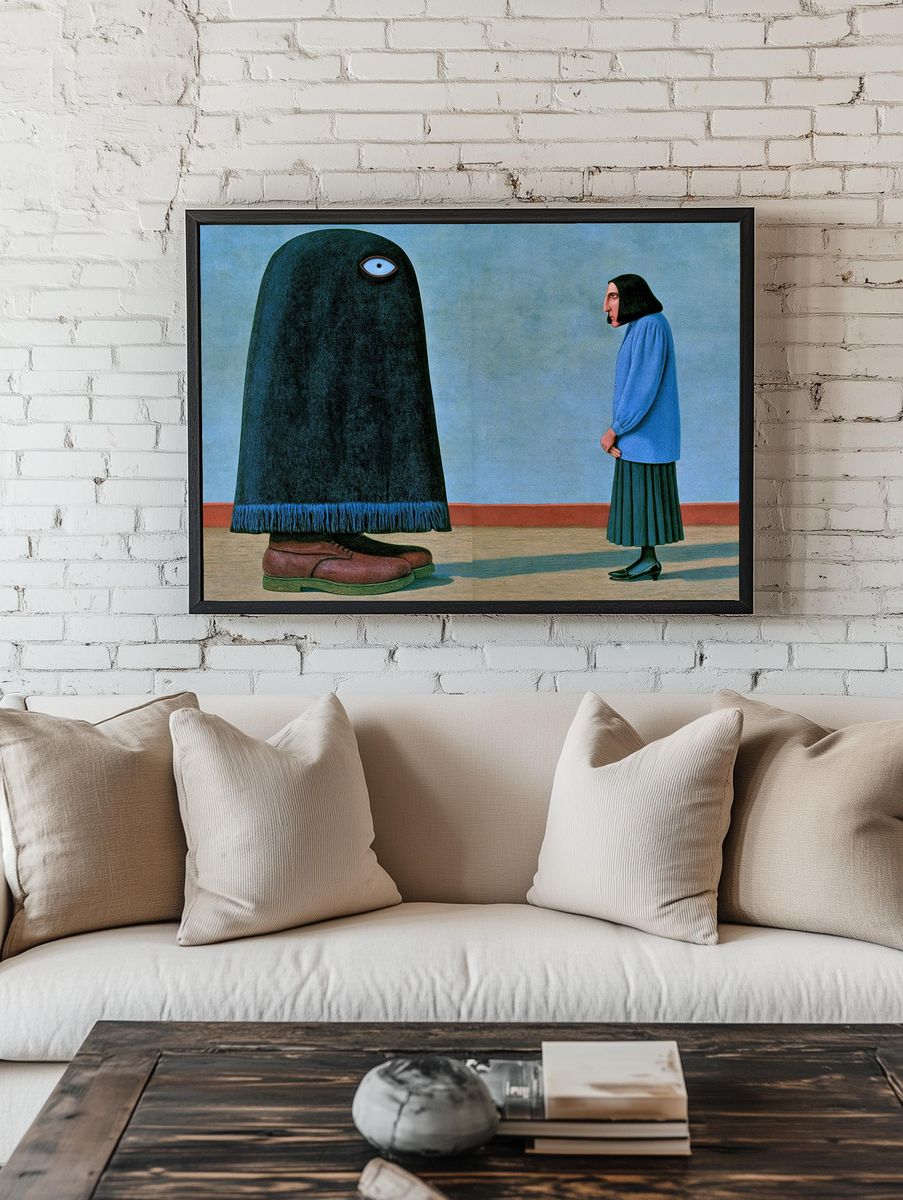 Surreal Encounter Fine-Art Poster. room preview