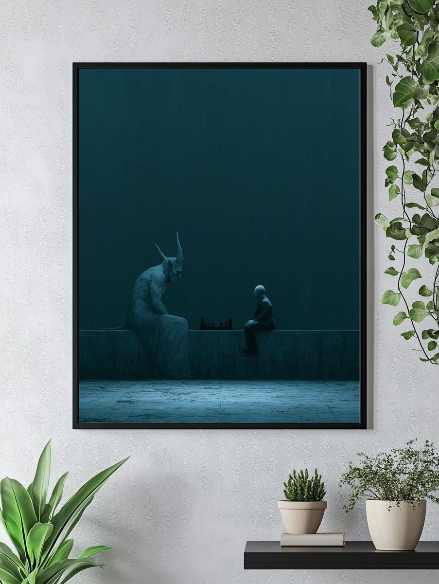 Surreal Chess Encounter Print. — room view 4