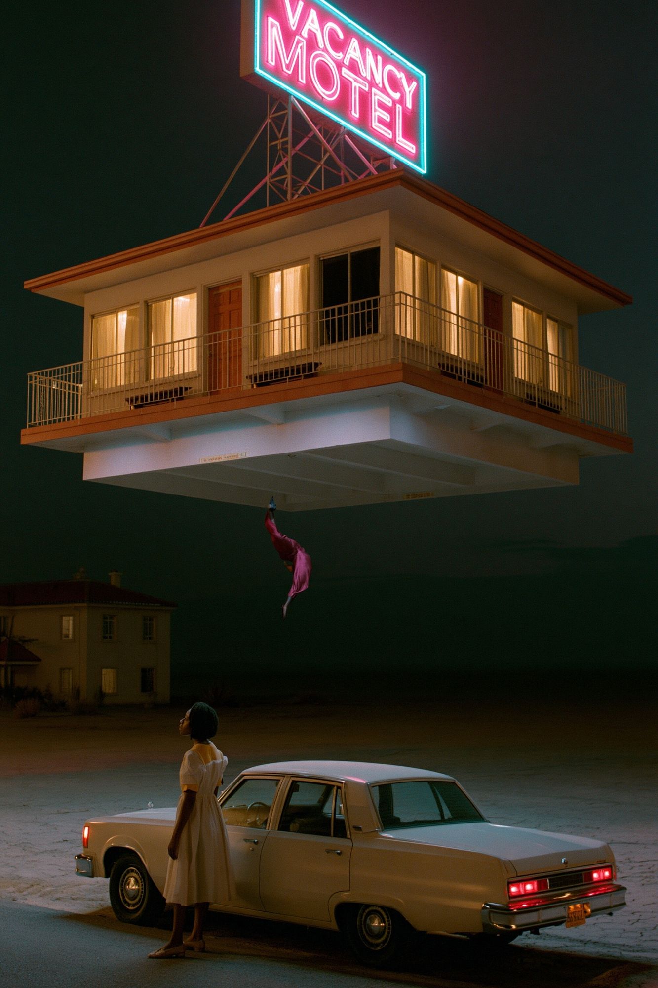 Vacancy Motel Surrealism Print. poster — fine-art art
