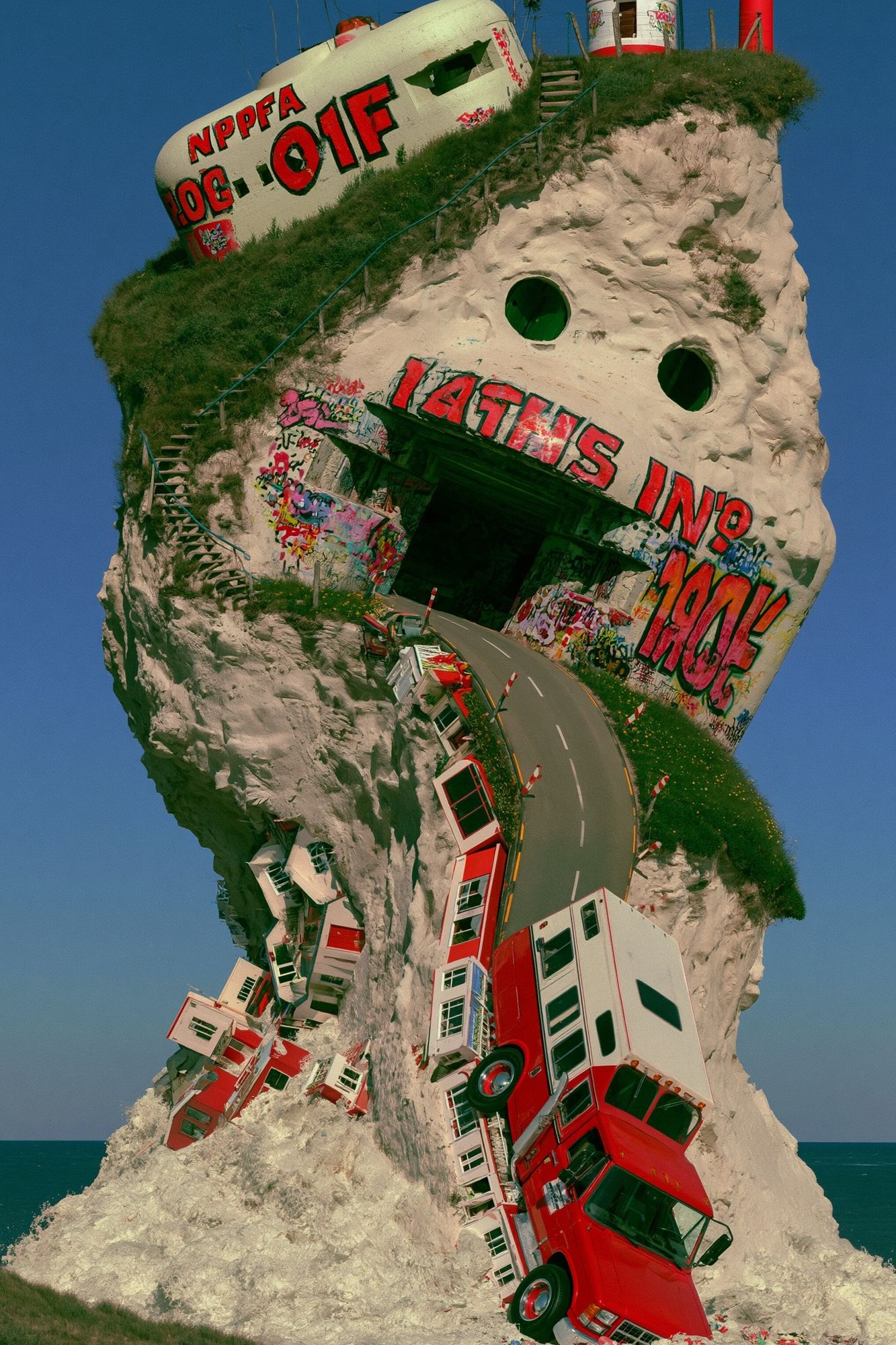 Surreal Cliff Road Photography Print. poster — photography art