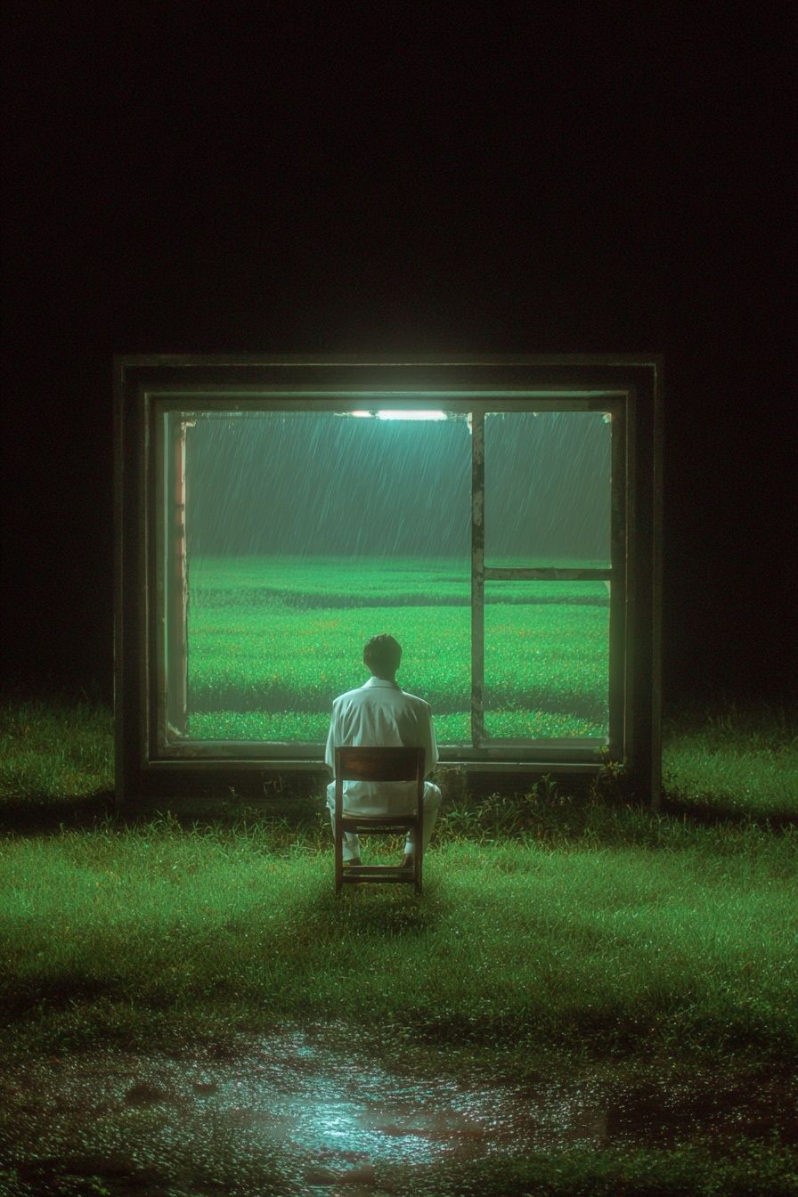Rainy Window Dreamscape Print. poster — fine-art art