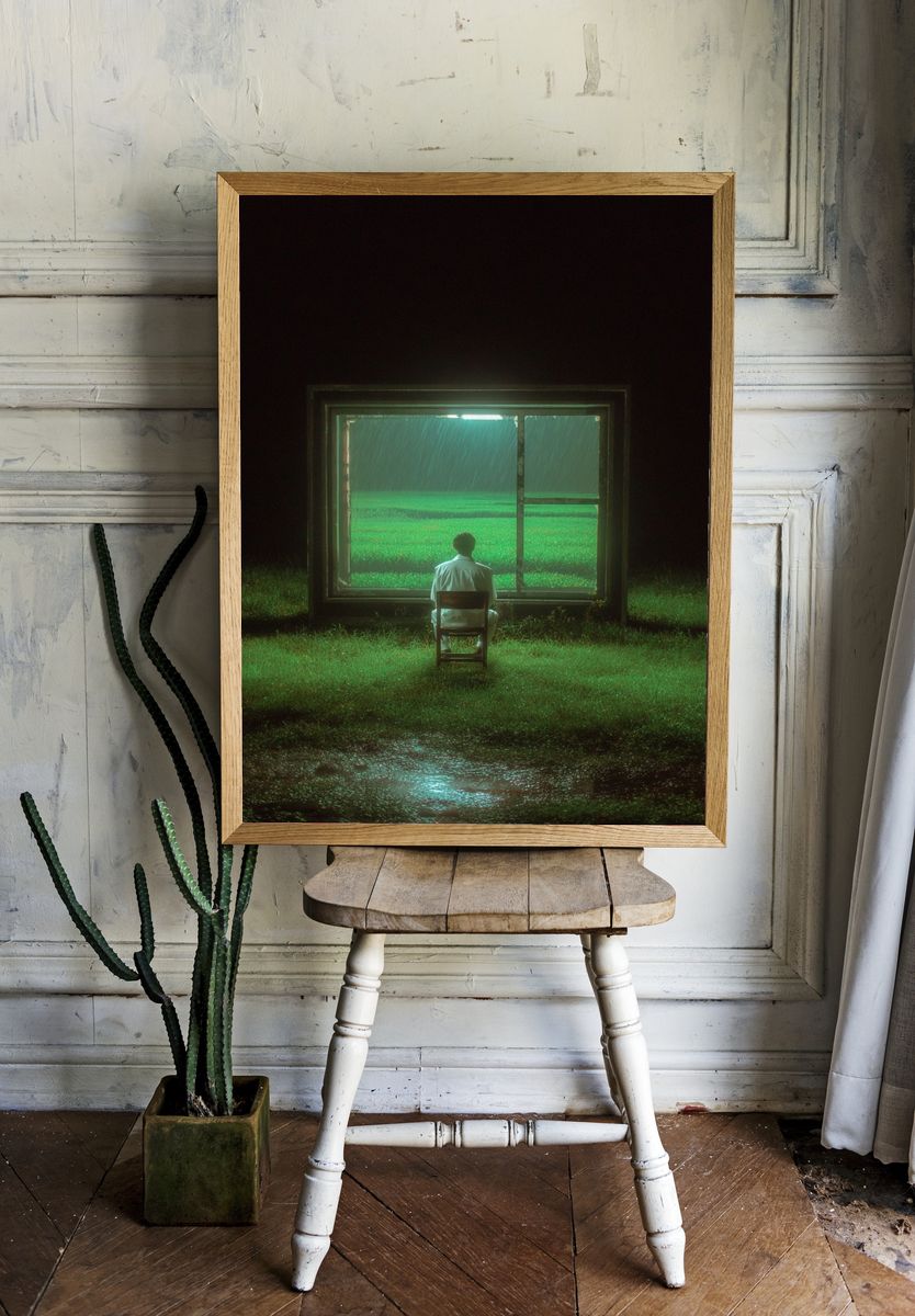 Rainy Window Dreamscape Print. — room view 1