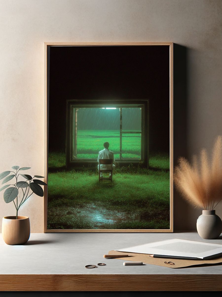 Rainy Window Dreamscape Print. — room view 2