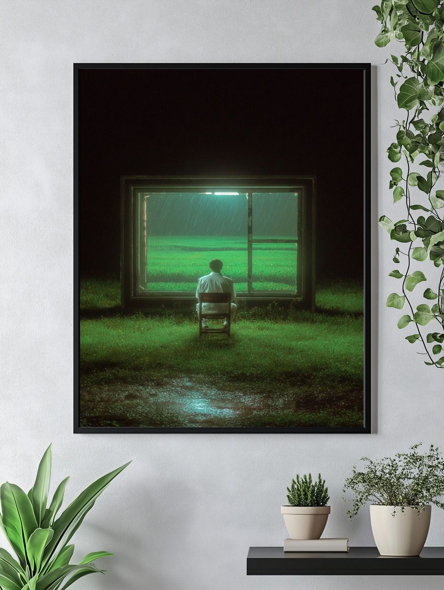 Rainy Window Dreamscape Print. — room view 4