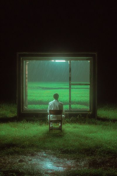 Rainy Window Dreamscape Print. poster print