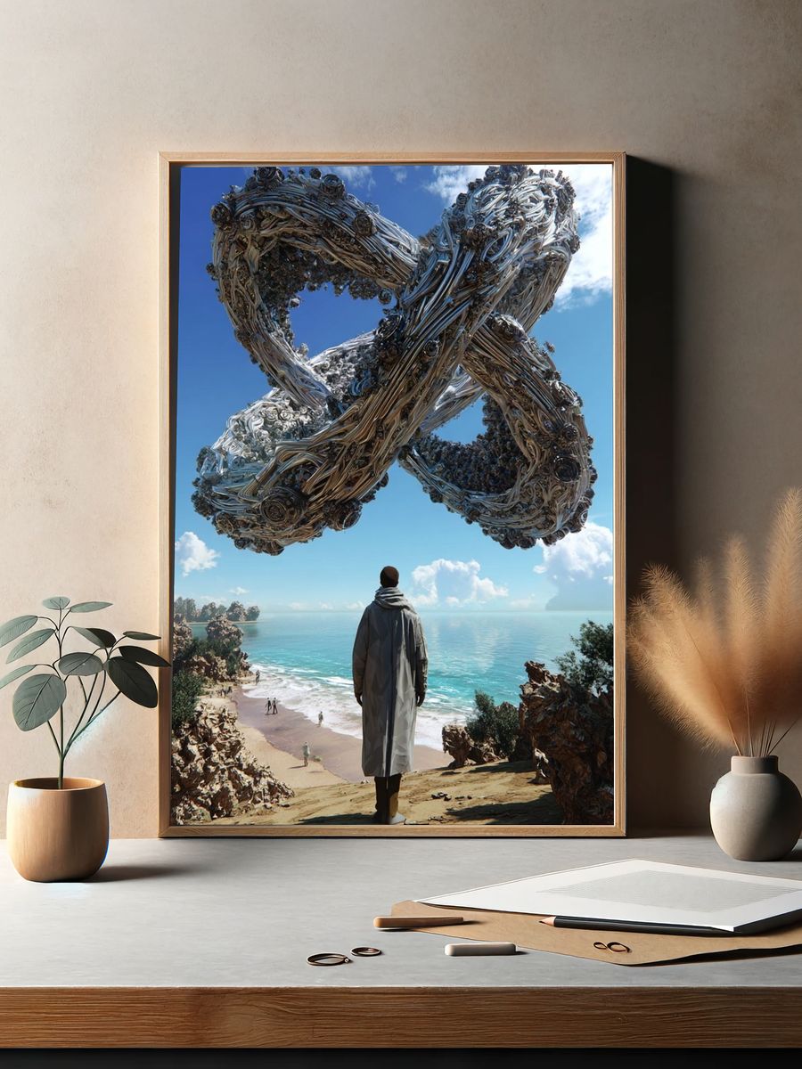 Surreal Seaside Portal Print. — room view 2