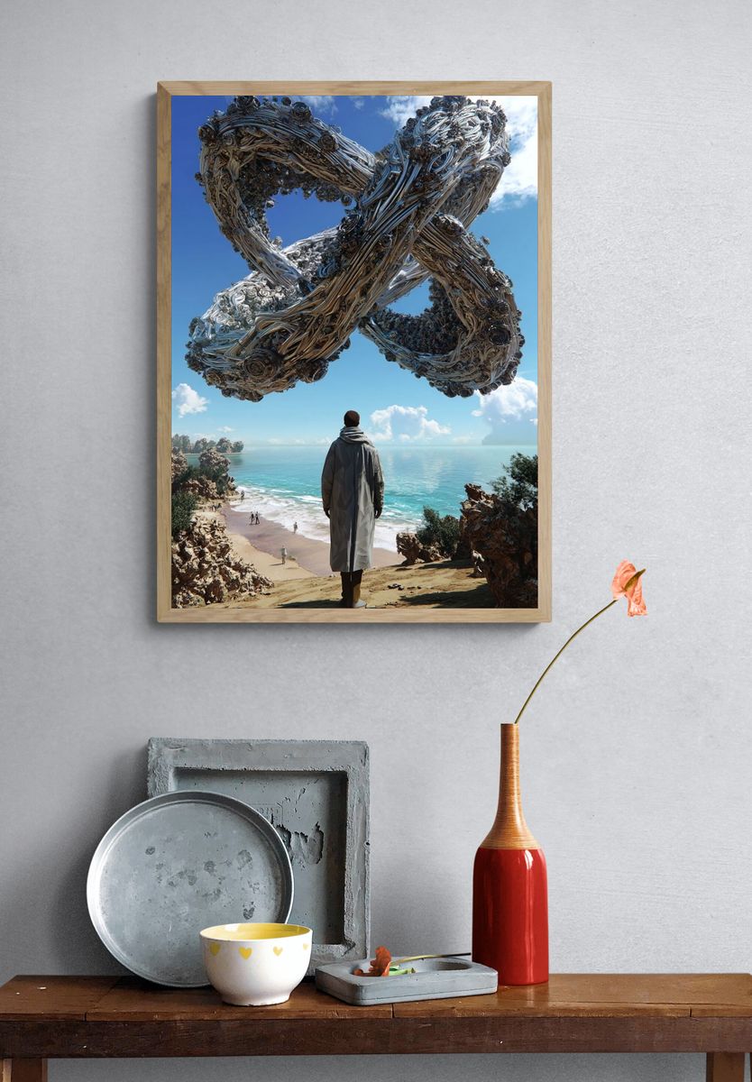 Surreal Seaside Portal Print. — room view 3