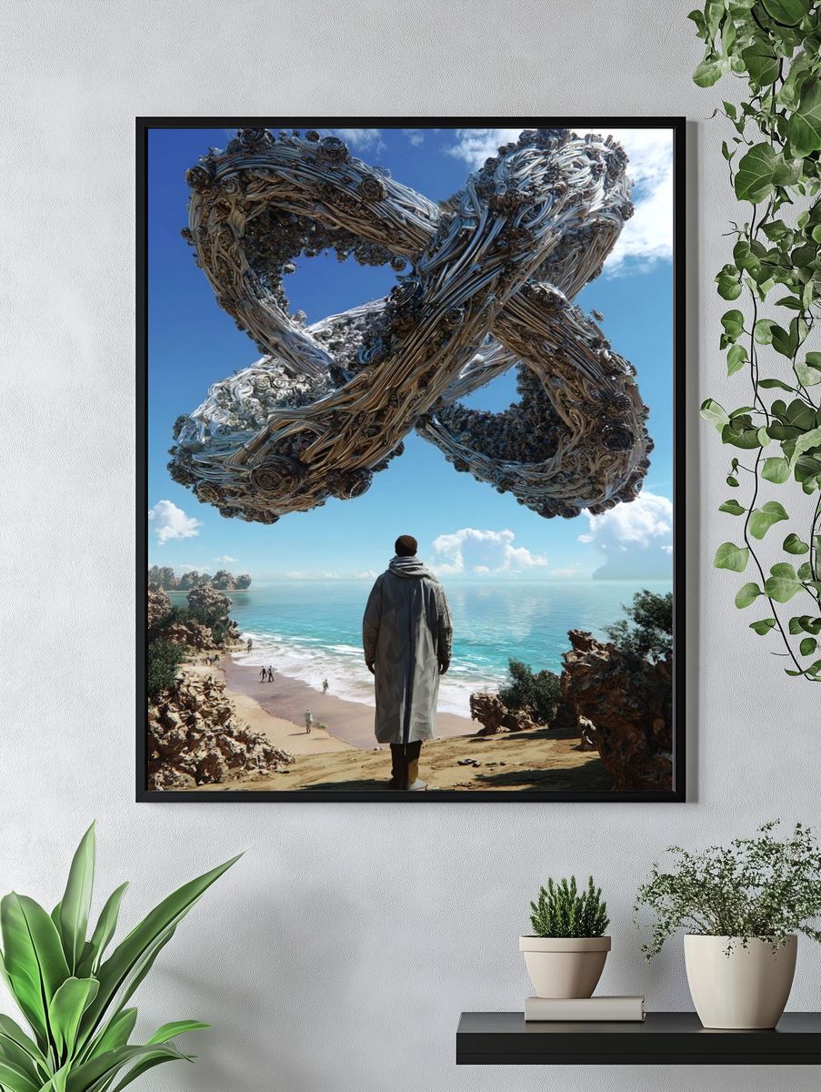 Surreal Seaside Portal Print. — room view 4