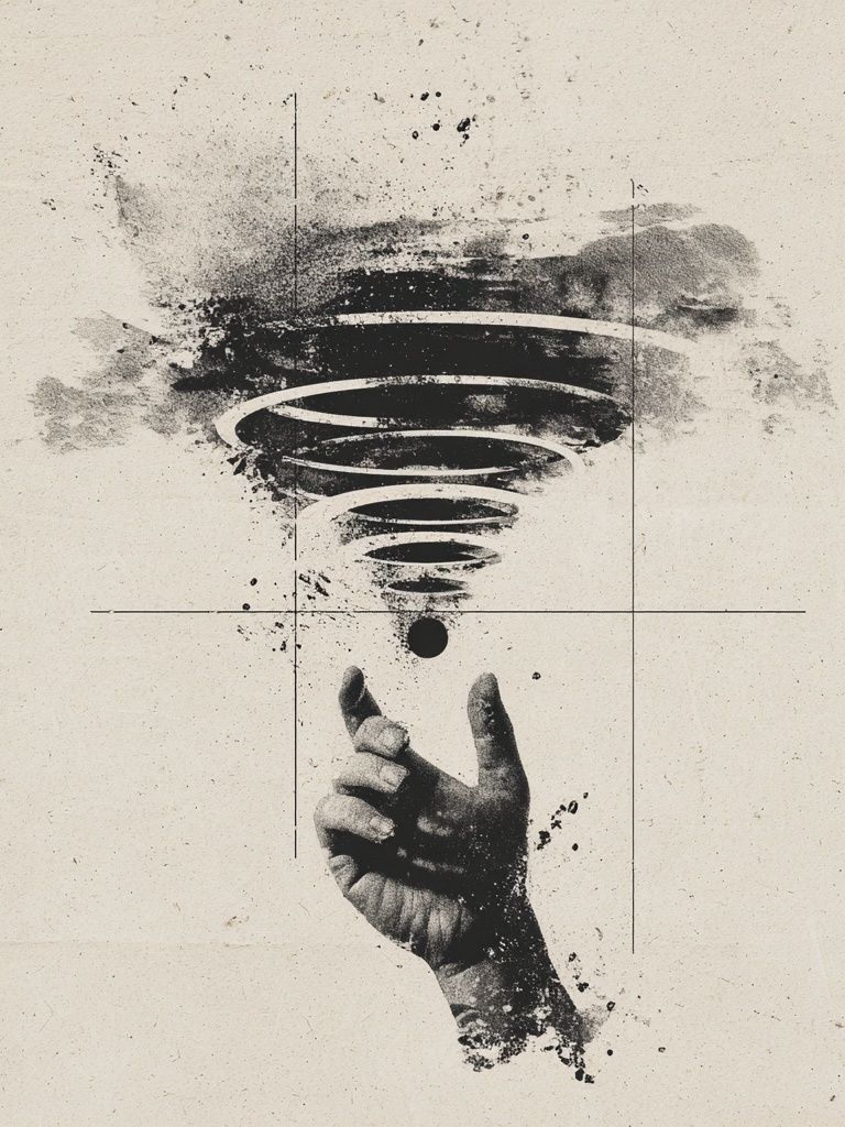Surreal Hand Tornado Print. poster detail