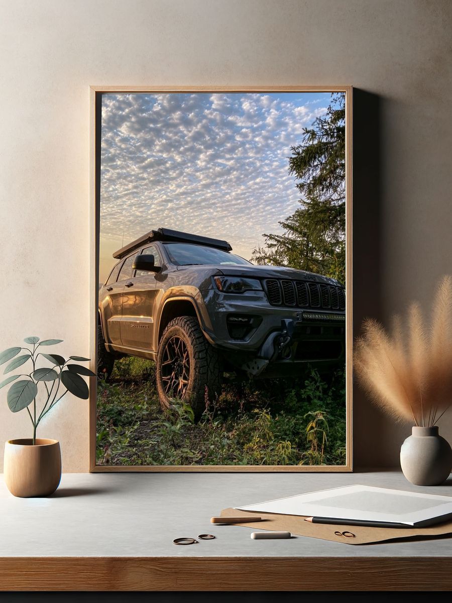Off-Road SUV at Sunset Photography Poster. — room view 2