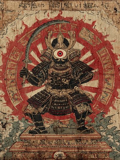 Samurai Warrior — Vintage Print. poster