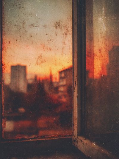 Sunset View Through Window — Photography Print. poster print