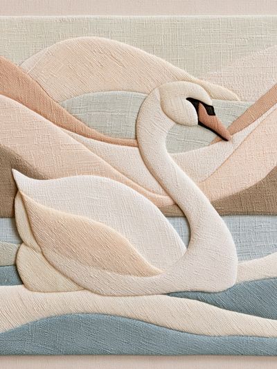 Swan Lake Textile Poster.